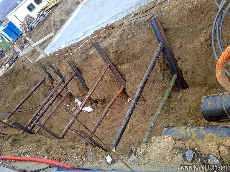 Aktuální stav stavby Kamechy I (etapa 4.) dne 27. 1. 2008