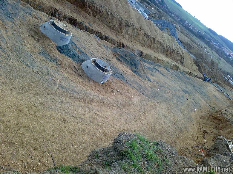 Aktuální stav stavby Kamechy I (etapa 5.) dne 23. 3. 2008