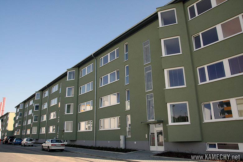 Aktuální stav stavby Kamechy I (etapa 2.) dne 4. 7. 2008