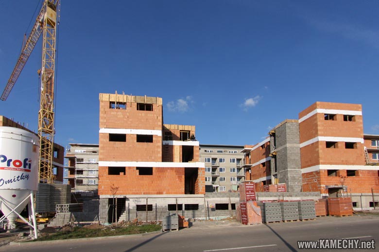 Aktuální stav stavby Kamechy I (etapa 3.) dne 18. 10. 2008
