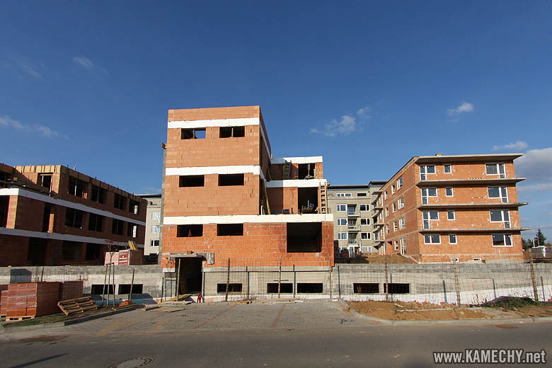 Aktuální stav stavby Kamechy I (etapa 3.) dne 18. 10. 2008