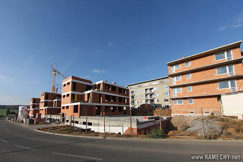 Aktuální stav stavby Kamechy I (etapa 3.) dne 18. 10. 2008