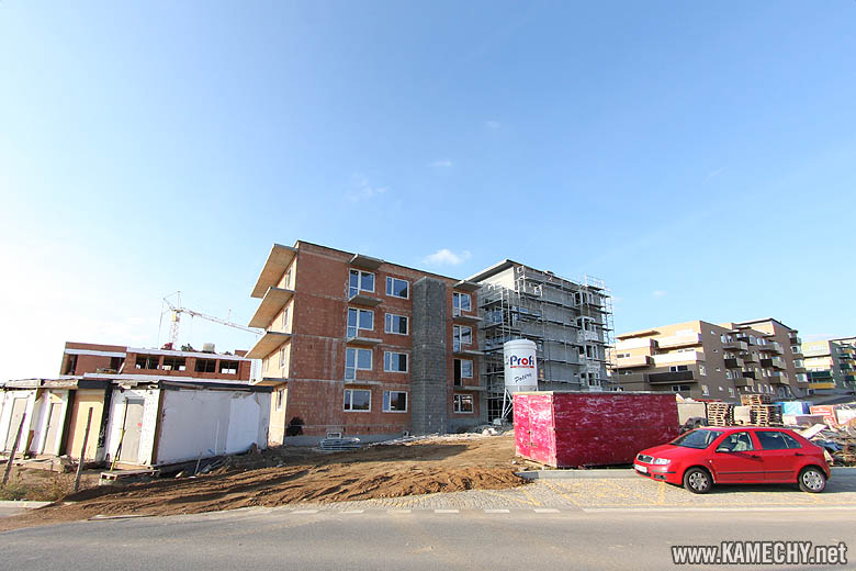 Aktuální stav stavby Kamechy I (etapa 3.) dne 18. 10. 2008