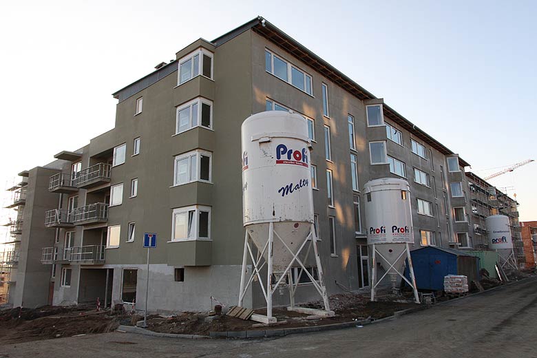 Aktuální stav stavby Kamechy I (etapa 3.) dne 15. 11. 2008