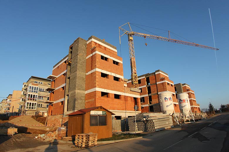 Aktuální stav stavby Kamechy I (etapa 3.) dne 15. 11. 2008