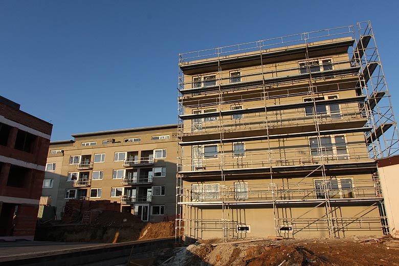 Aktuální stav stavby Kamechy I (etapa 3.) dne 15. 11. 2008