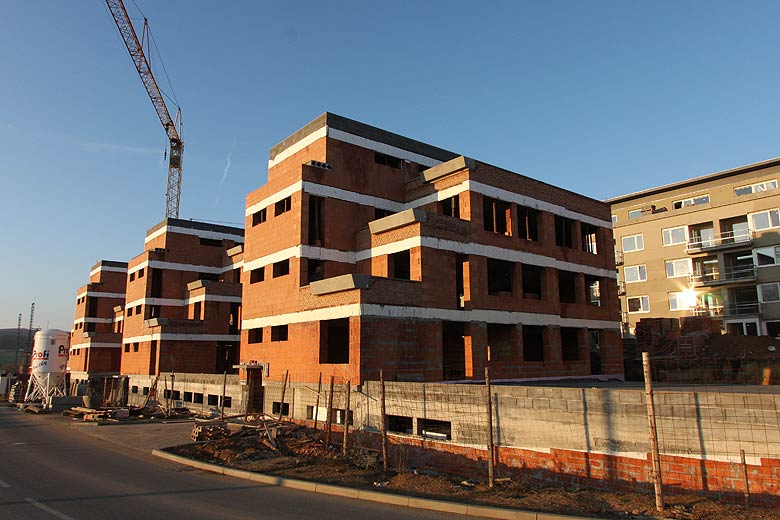 Aktuální stav stavby Kamechy I (etapa 3.) dne 15. 11. 2008