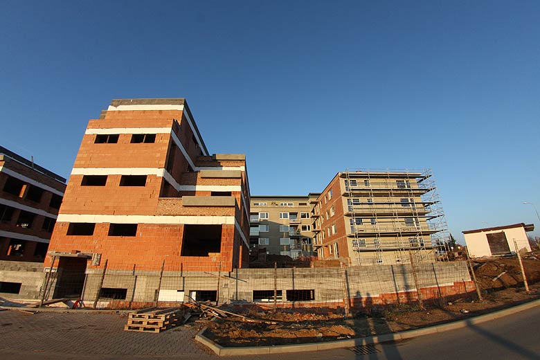 Aktuální stav stavby Kamechy I (etapa 3.) dne 15. 11. 2008