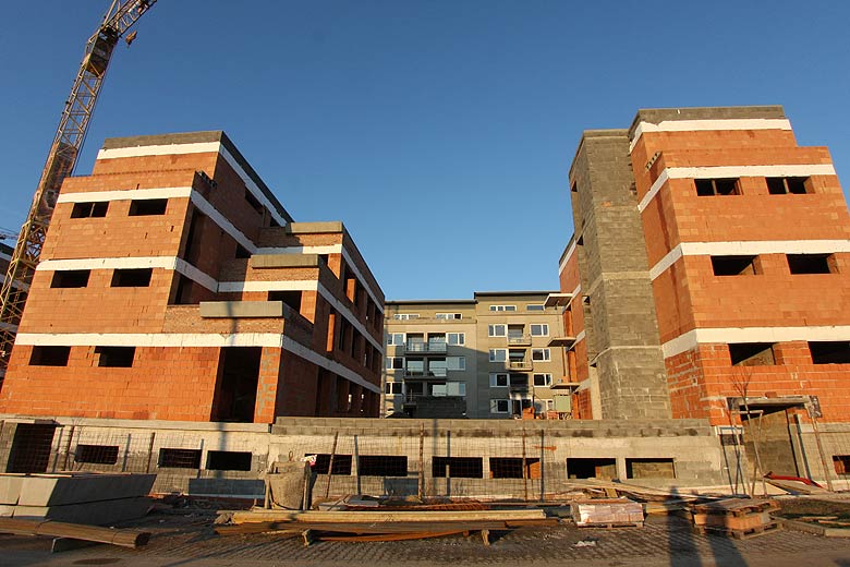 Aktuální stav stavby Kamechy I (etapa 3.) dne 15. 11. 2008