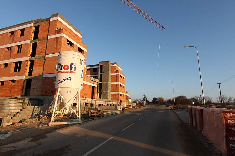 Aktuální stav stavby Kamechy I (etapa 3.) dne 15. 11. 2008