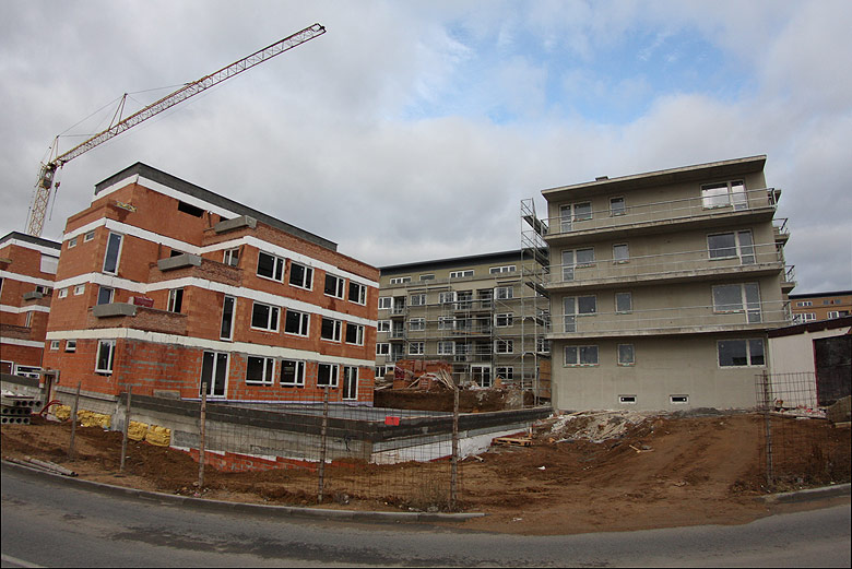 Aktuální stav stavby Kamechy I (etapa 3.) dne 21. 12. 2008