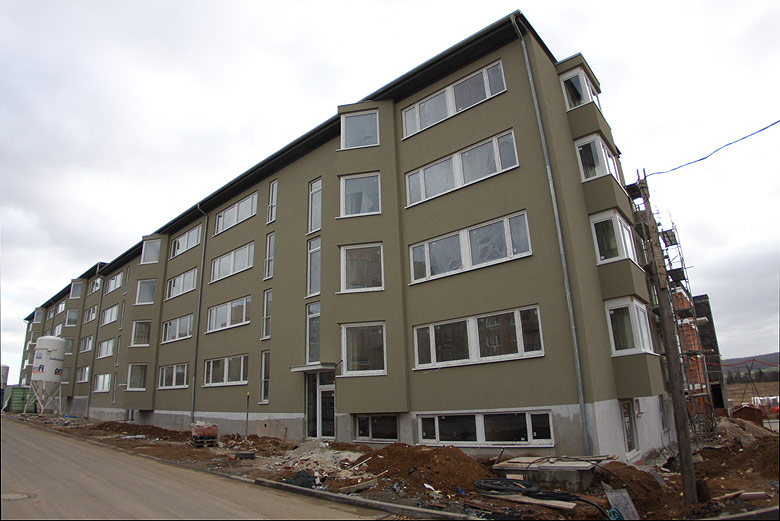 Aktuální stav stavby Kamechy I (etapa 3.) dne 21. 12. 2008