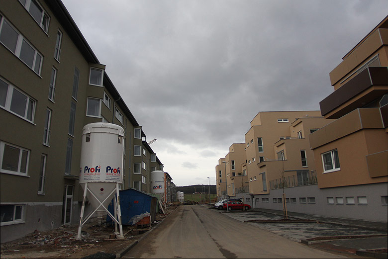 Aktuální stav stavby Kamechy I (etapa 3.) dne 21. 12. 2008