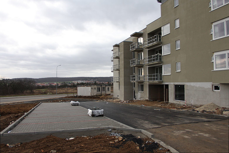 Aktuální stav stavby Kamechy I (etapa 3.) dne 21. 12. 2008