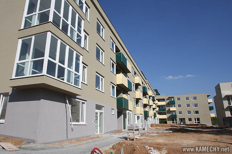 Aktuální stav stavby Kamechy I (etapa 3.) dne 25. 4. 2009