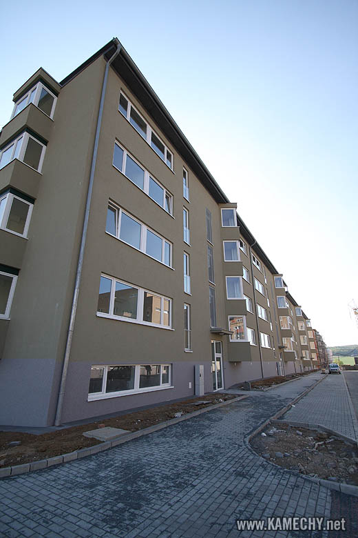 Aktuální stav stavby Kamechy I (etapa 3.) dne 25. 4. 2009